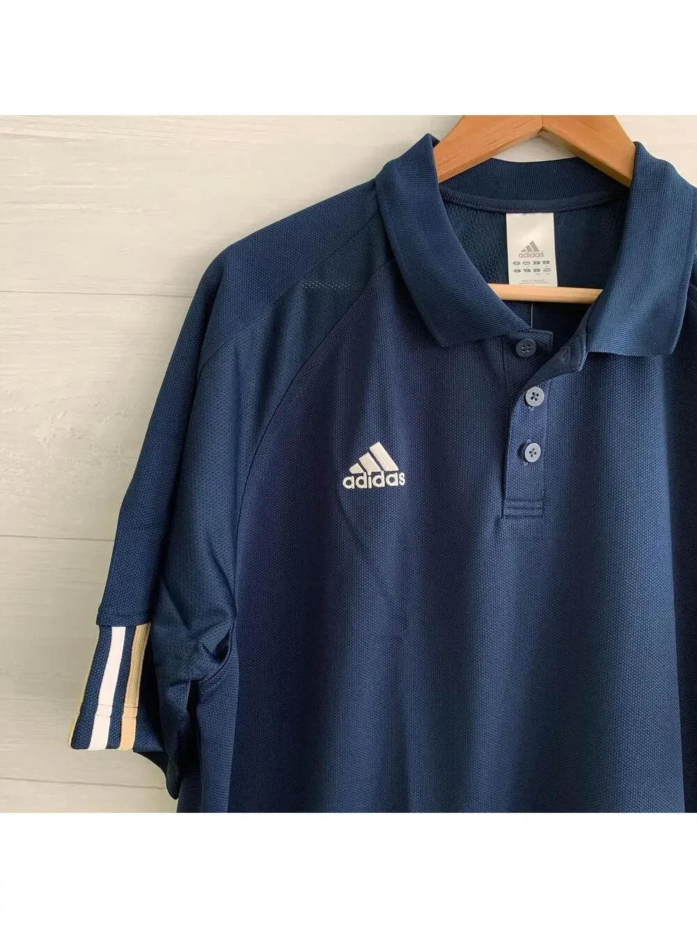 NWT adidas - Climacool Training Team Colors short sleeve Polo Sandstorm, L